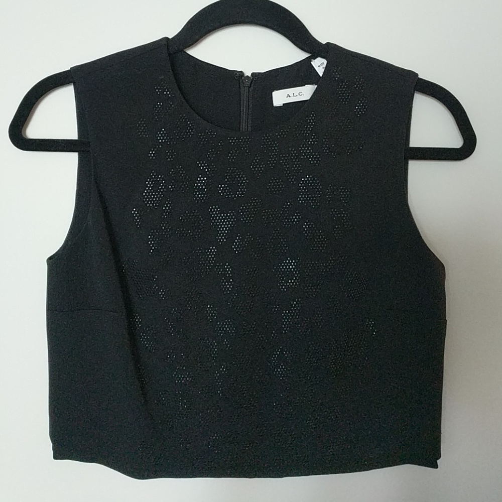 NWOT ALC black 'Julian' crop top